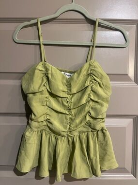 DO+BE Light Olive Ruched Cami Top